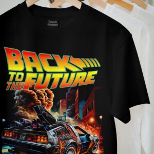 Camiseta 100% algodón  estampada volver al futuro Hombre/Mujer