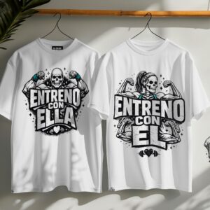 Camiseta piel de durazno Sublimada Pareja GYM